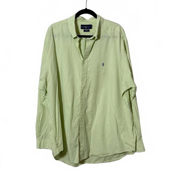 Other - Ralph‎ Lauren Blake Green Gingham Button Down Shirt XXL